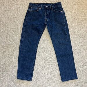 Levi 501 Jeans 31x26 hemmed length straight leg button fly